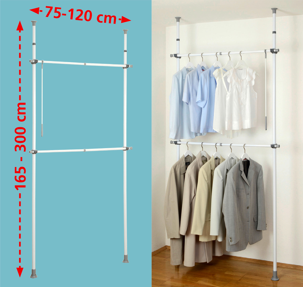 Système de penderie télescopique Hercules Basic  système de rangement réglable