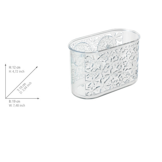 Panier universel petit Fleurs transparent  plastique