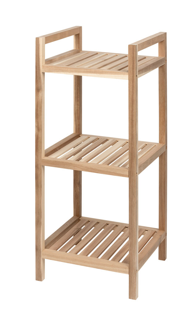 Etagère à poser 3 niveaux, bois FSC, Acina, 35x80x35 cm  Etagere 3 niveauxbois d'acacia