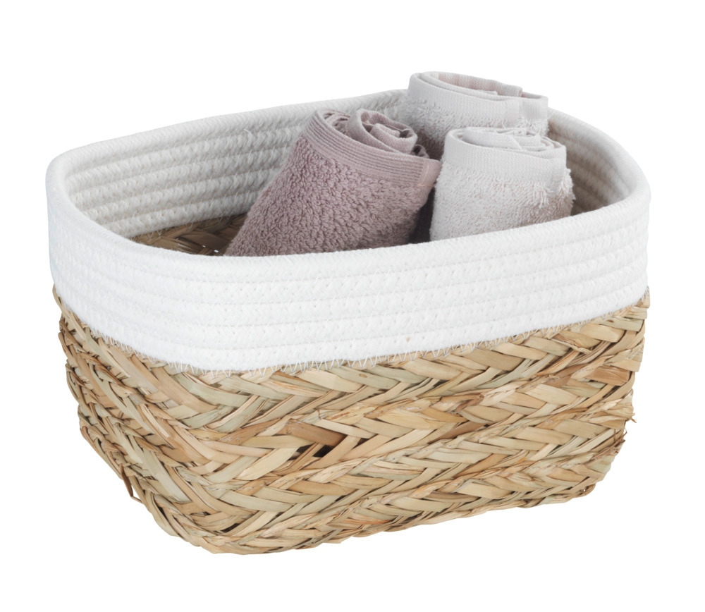 Panier de rangement Rika M, blanc  Corbeille de bain 