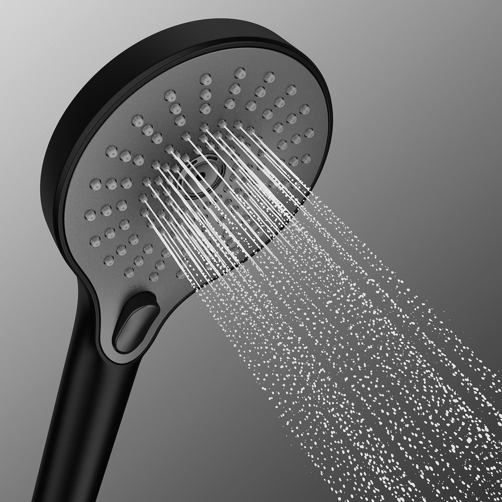 Pommeau de douche Ultimate Shower Noir/Gris  diamètre 13 cm 