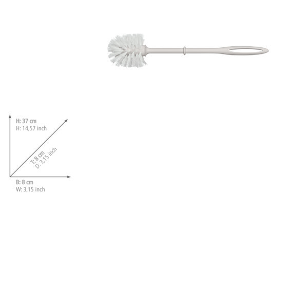 Brosse de rechange avec manche blanc  für WC-Garnitur Standard