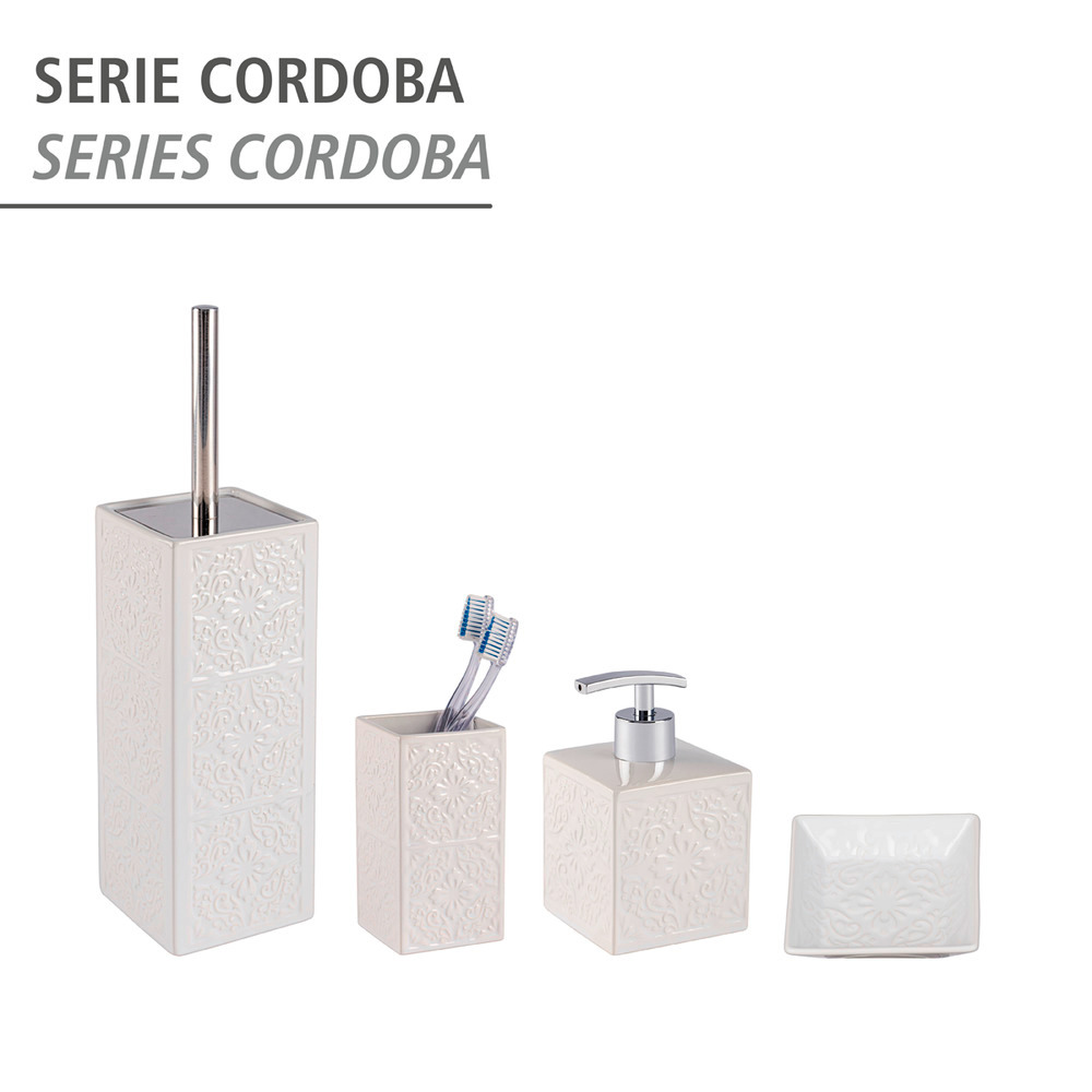 Distributeur de savon Cordoba blanc  céramique, 500 ml