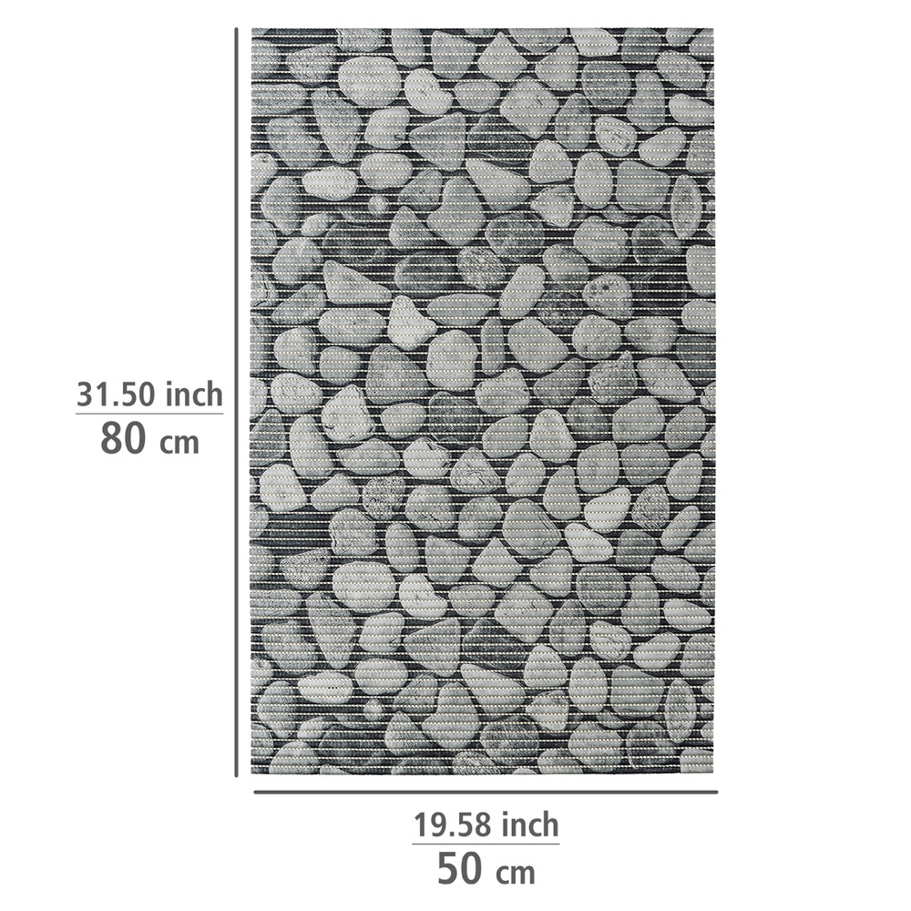 Tapis de bain en mousse, effet Pierre, 50x80 cm, Sassi  usage dans toute la maison, antidérapant