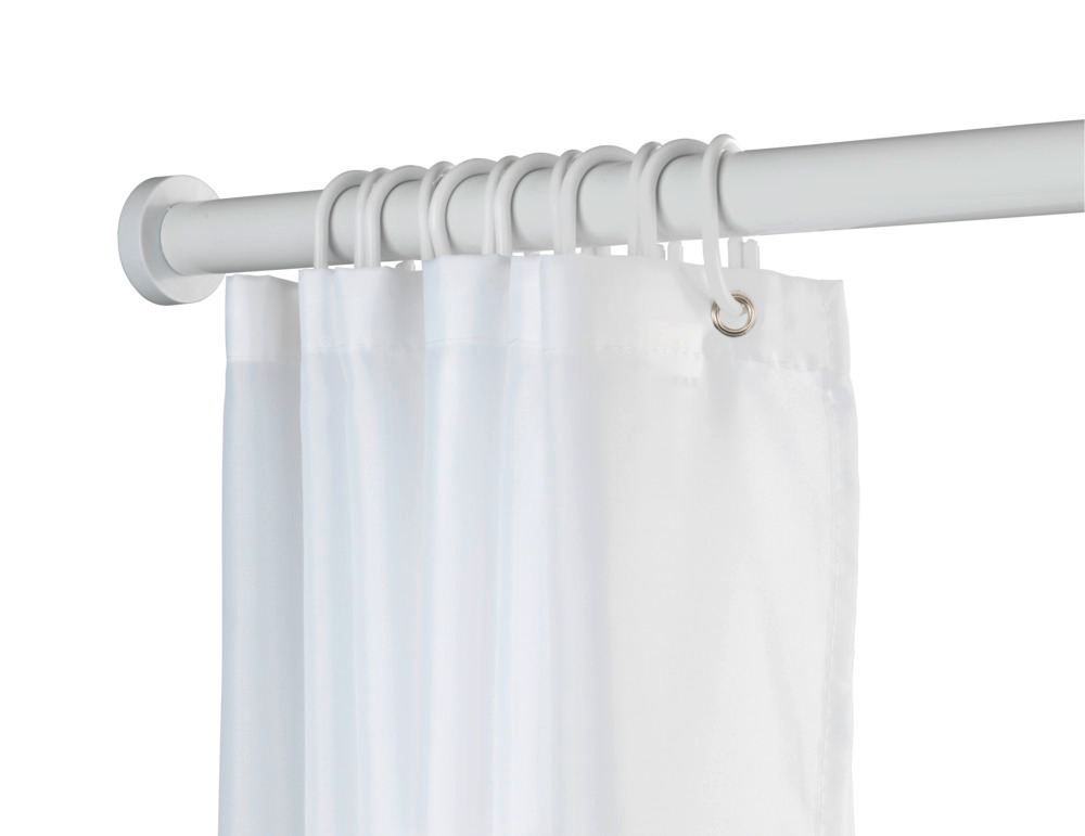 Barre de douche extensible, tringle rideau de douche 100% inox blanc, 70-115 cm  Tringle de douche extensible en aluminium inoxydable