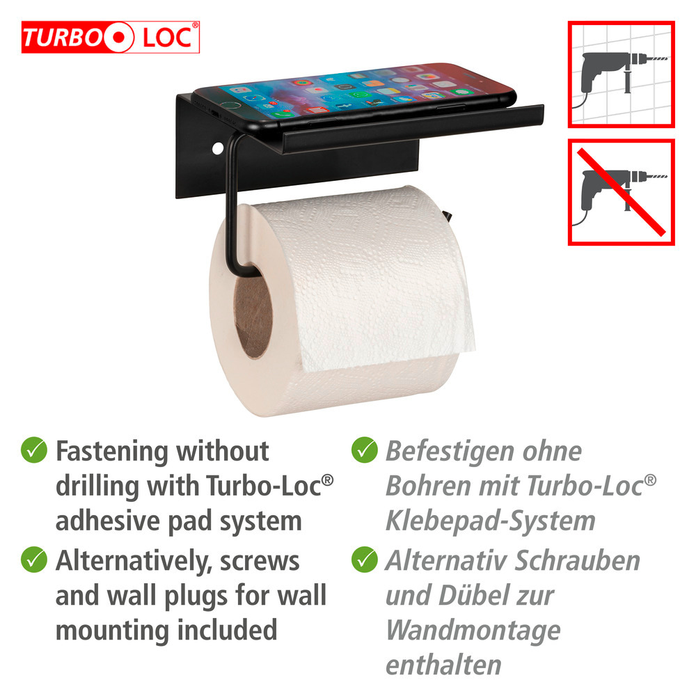 Distributeur de papier toilette Desulo Noir  avec tablette