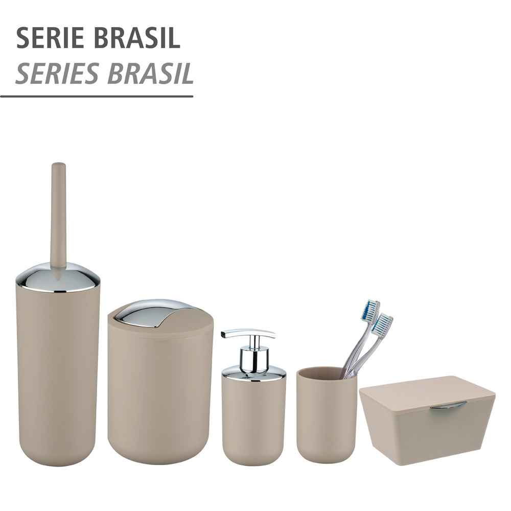 Boîte avec couvercle Brasil taupe  plastique incassable