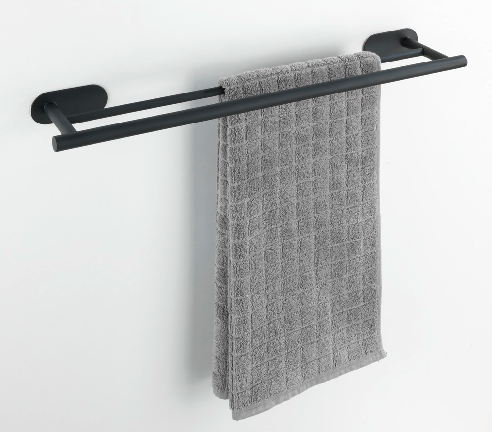 Turbo-Loc® barre porte-serviettes Duo Orea Black  acier inox