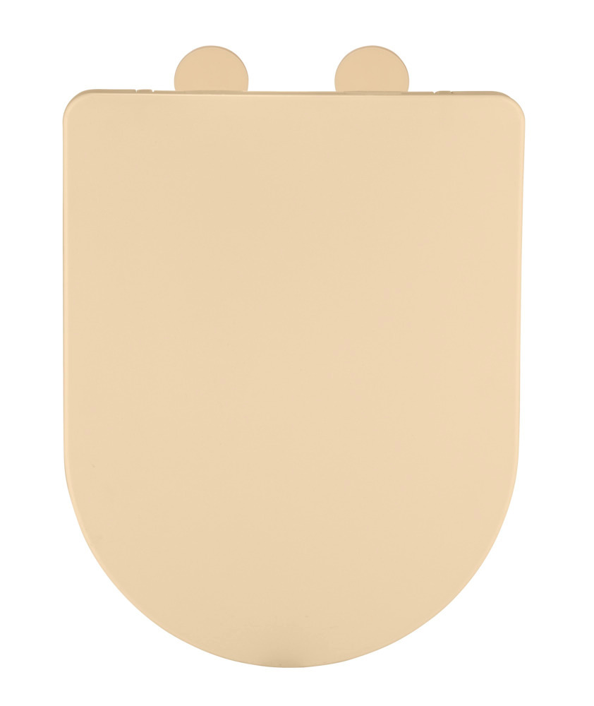 Siège WC Galati Beige mat  en plastique thermodurcissable, effet soft touch