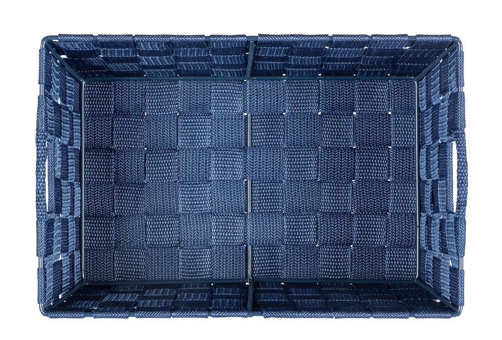 Panier de rangement Adria S bleu foncé  Tresse en plastique