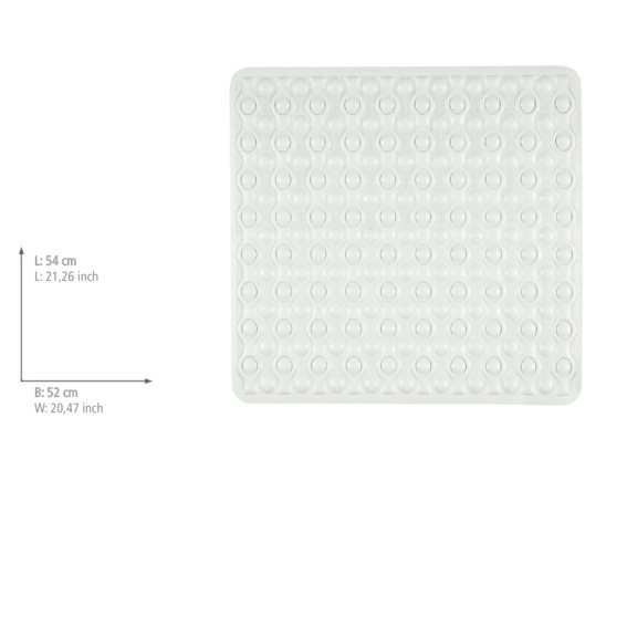 Tapis de douche Rocha blanc  54 x 52 cm