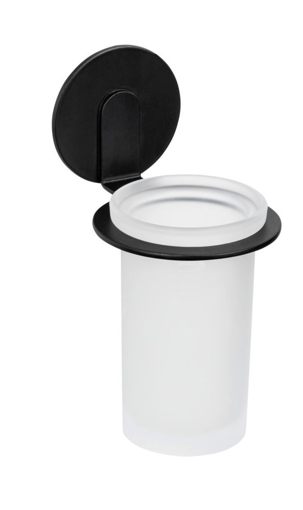 Turbo-Loc® Pot à dents Bivio Noir mat  en verre satiné