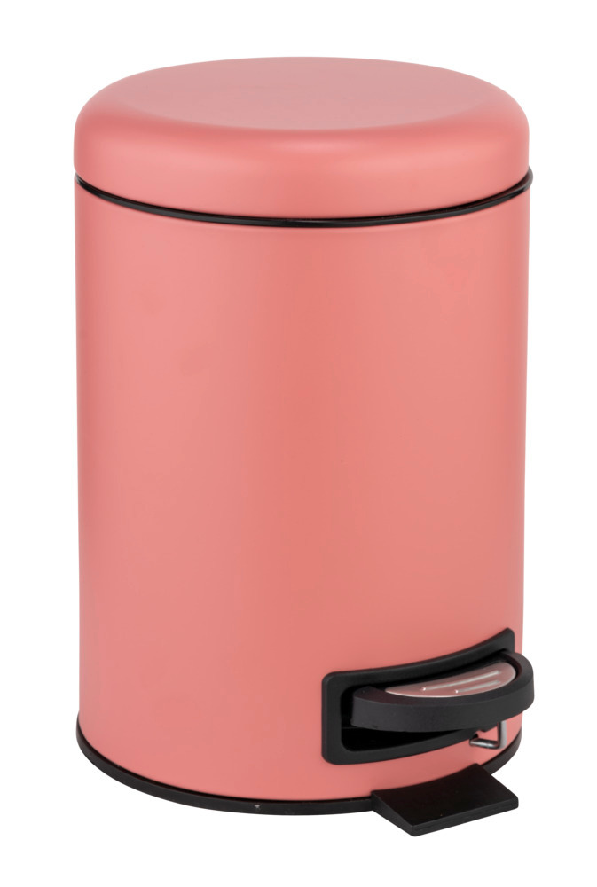 Cosmétiques Poubelle à pédale Leman Coral mat 3L  avec insert amovible