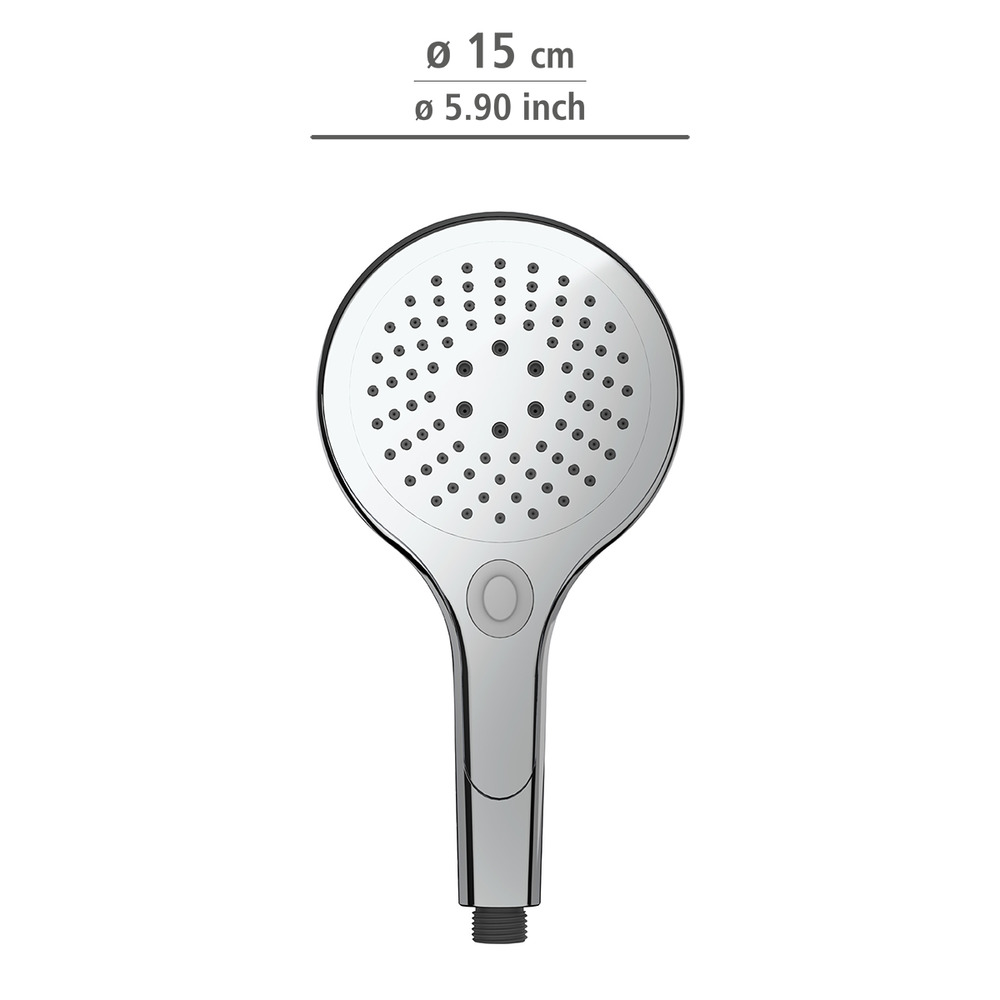 Pomme de douche Basic chrome  avec 3 types de jets