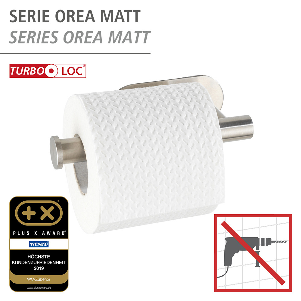 Turbo-Loc® Dérouleur papier WC Orea Mat  fixer sans percer