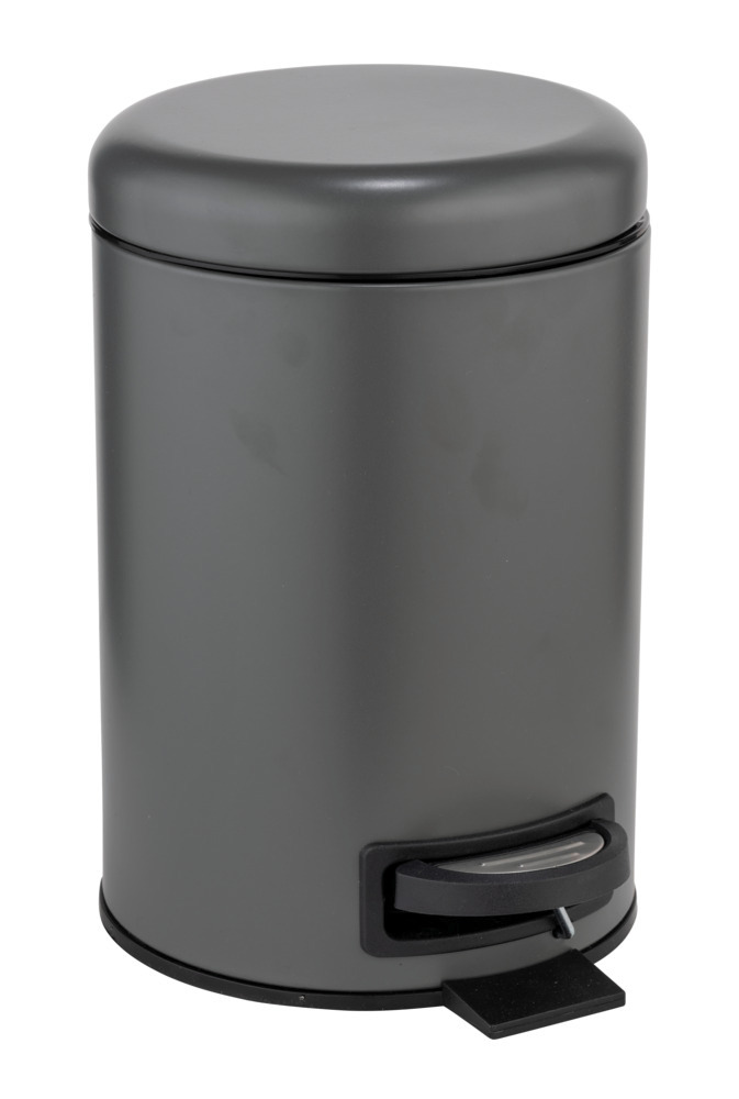 Cosmétiques Poubelle à pédale Leman Anthracite 3L  avec insert amovible