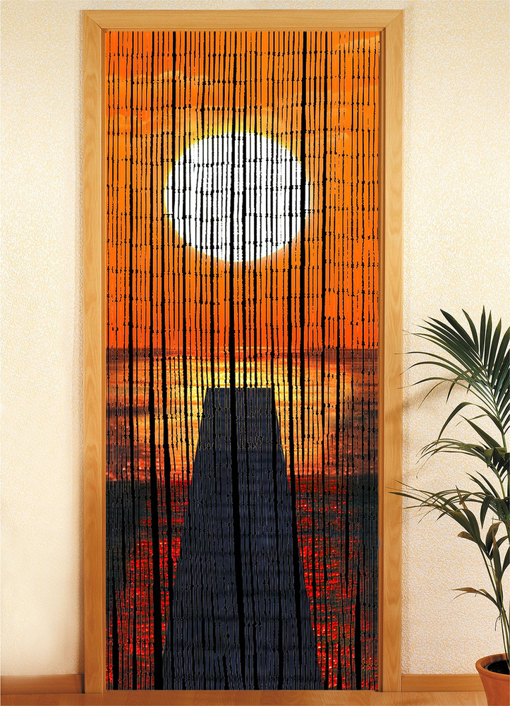 Rideau de bambou Coucher de soleil  90 x 200 cm