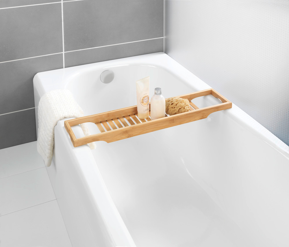 Plateau Baignoire bois, tablette baignoire multifonction, Bambou, Bambusa, 70x4,5x16 cm  en Bambou