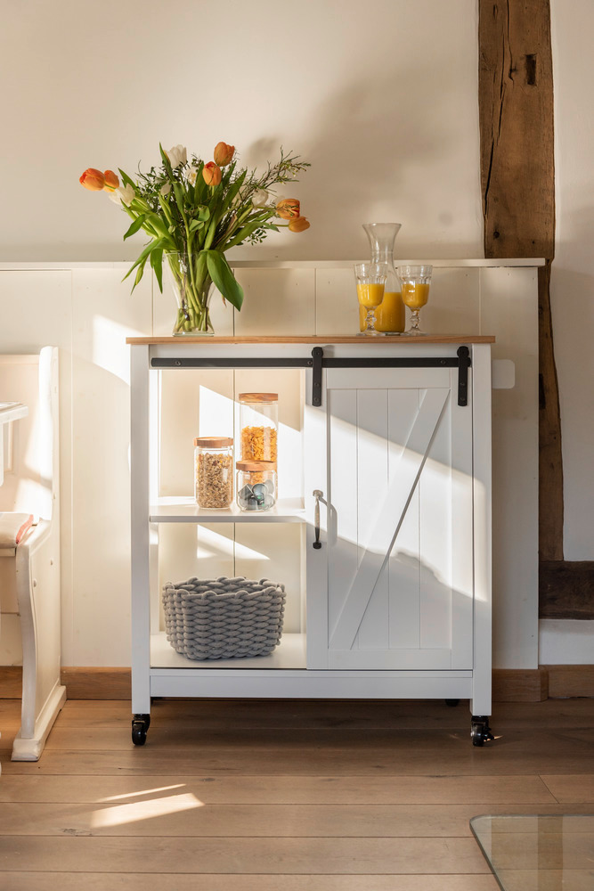 Boîte de conservation alimentaire Vido 0,45 litres  Boîte en verre avec couvercle en bois d'acacia