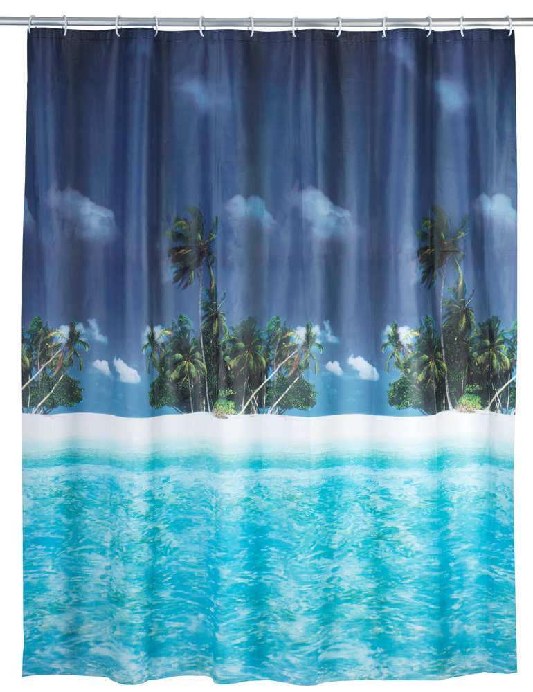 Rideau de douche Plage de palmiers  180 x 200 cm