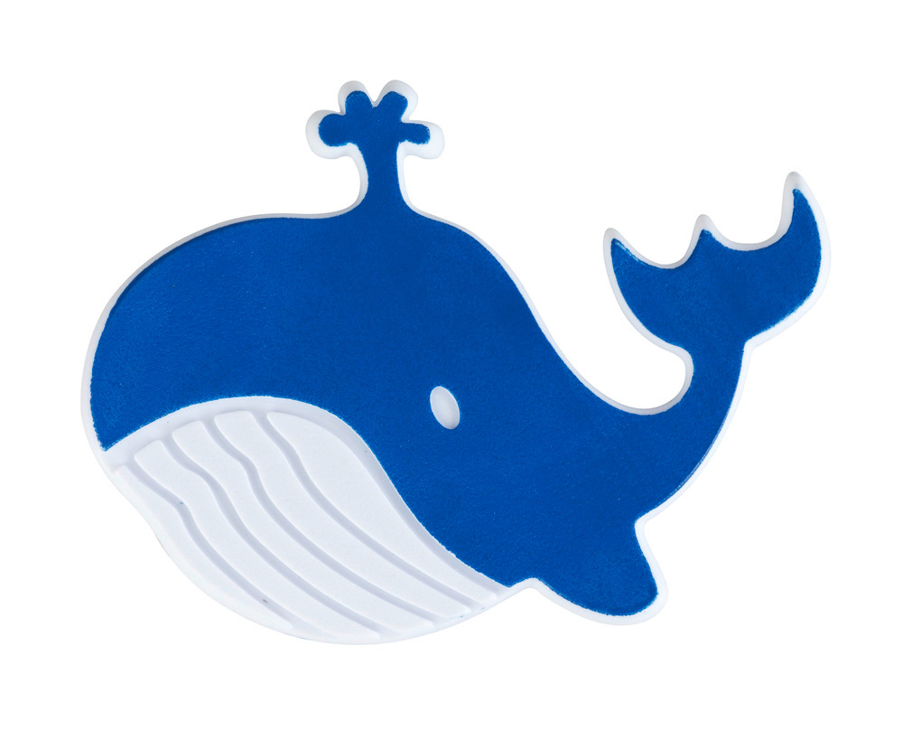 Autocollants antiglisse Baleine  set de 5, bleu