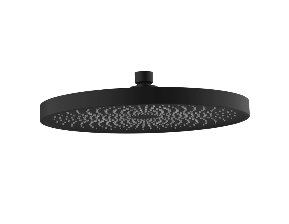 Pommeau de douche italienne, tête de douche effet pluie, ø26 cm, finition noir mat, softwater  ø26 cm