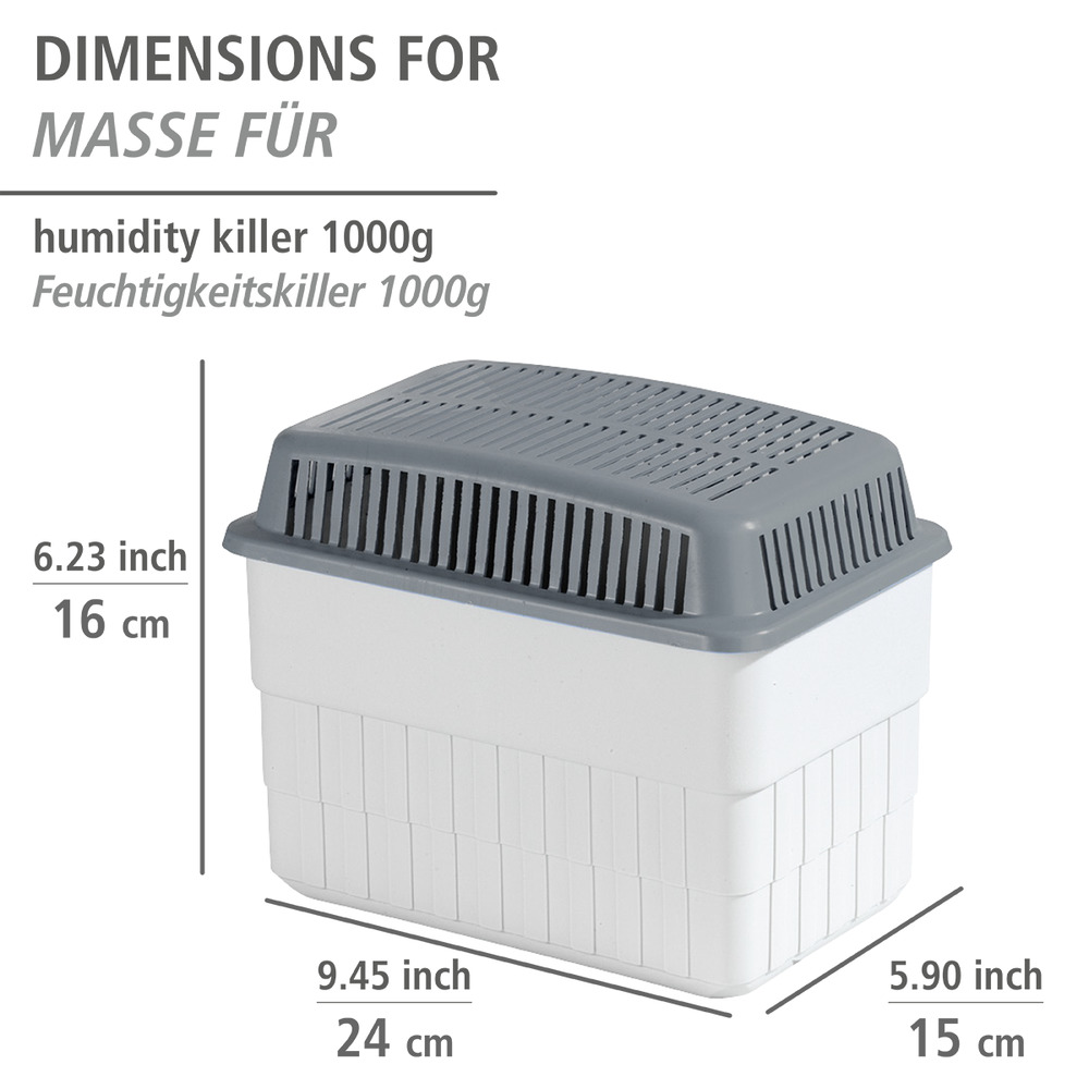 Absorbeur-humidivore 1 kg  Déshumidificateur avec 1 x recharge