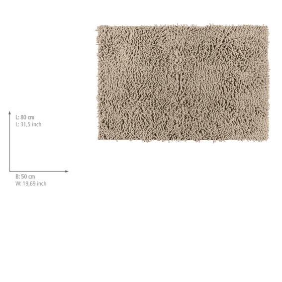 Tapis de bain Chenille sable  50 x 80 cm