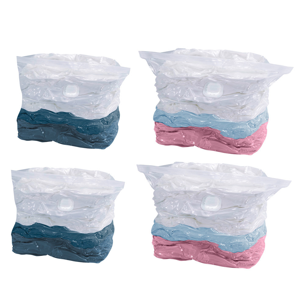 Housse de rangement sous vide, sac rangement sous vide, Lot de 4, 70x100x35cm et 50x60x35  2 x Sac S et 2 x Sac L