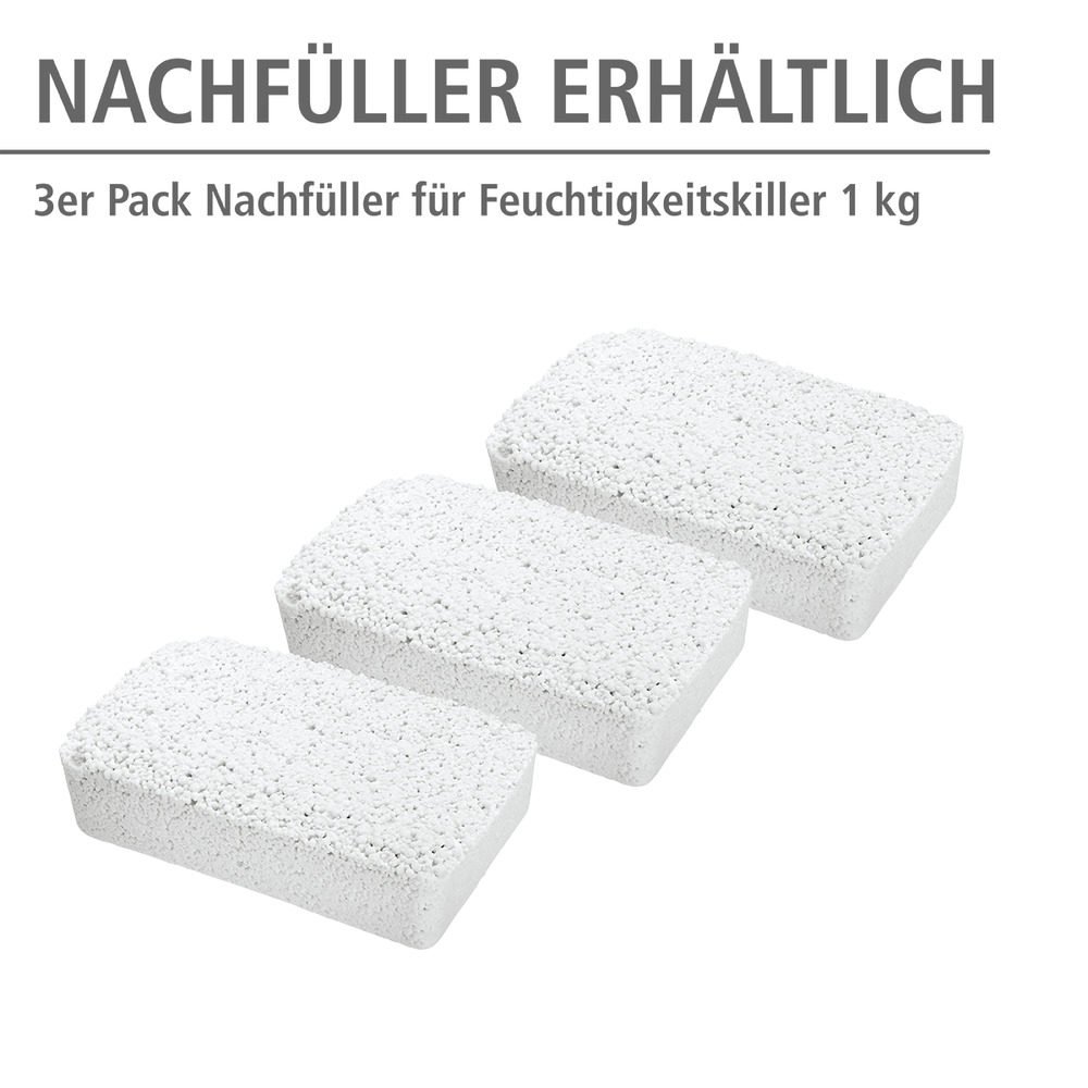 Déshumidificateur d'air 1kg, absorbeur d'humidité, 23x15x15 cm, Gris  