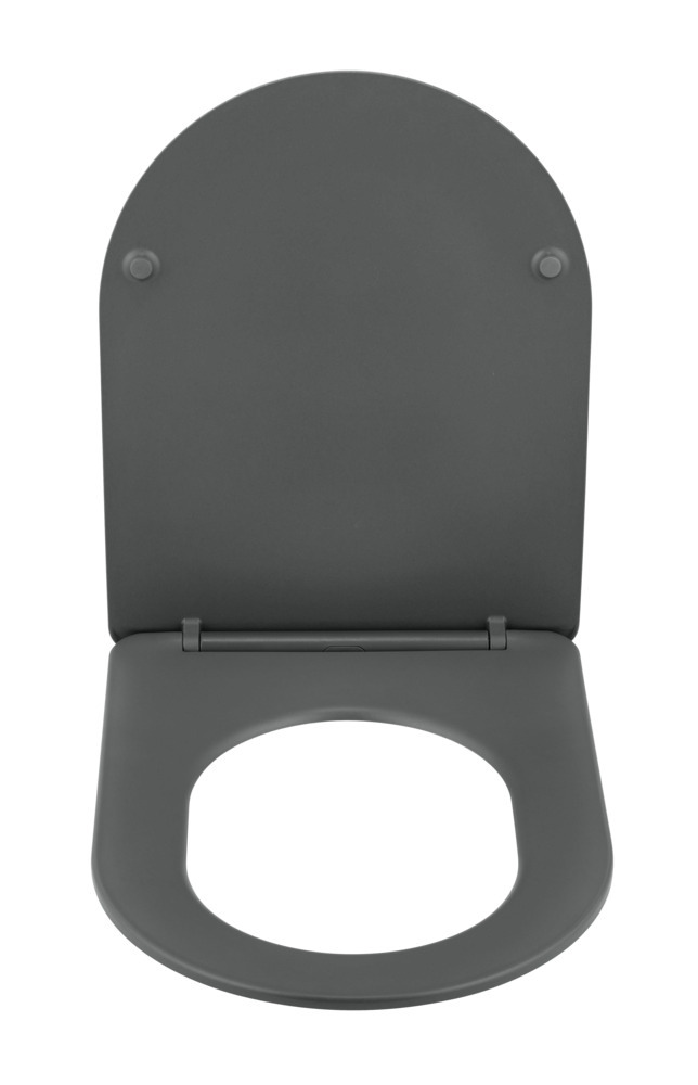 Siège WC Galati Anthracite mat  en plastique thermodurcissable, effet soft touch