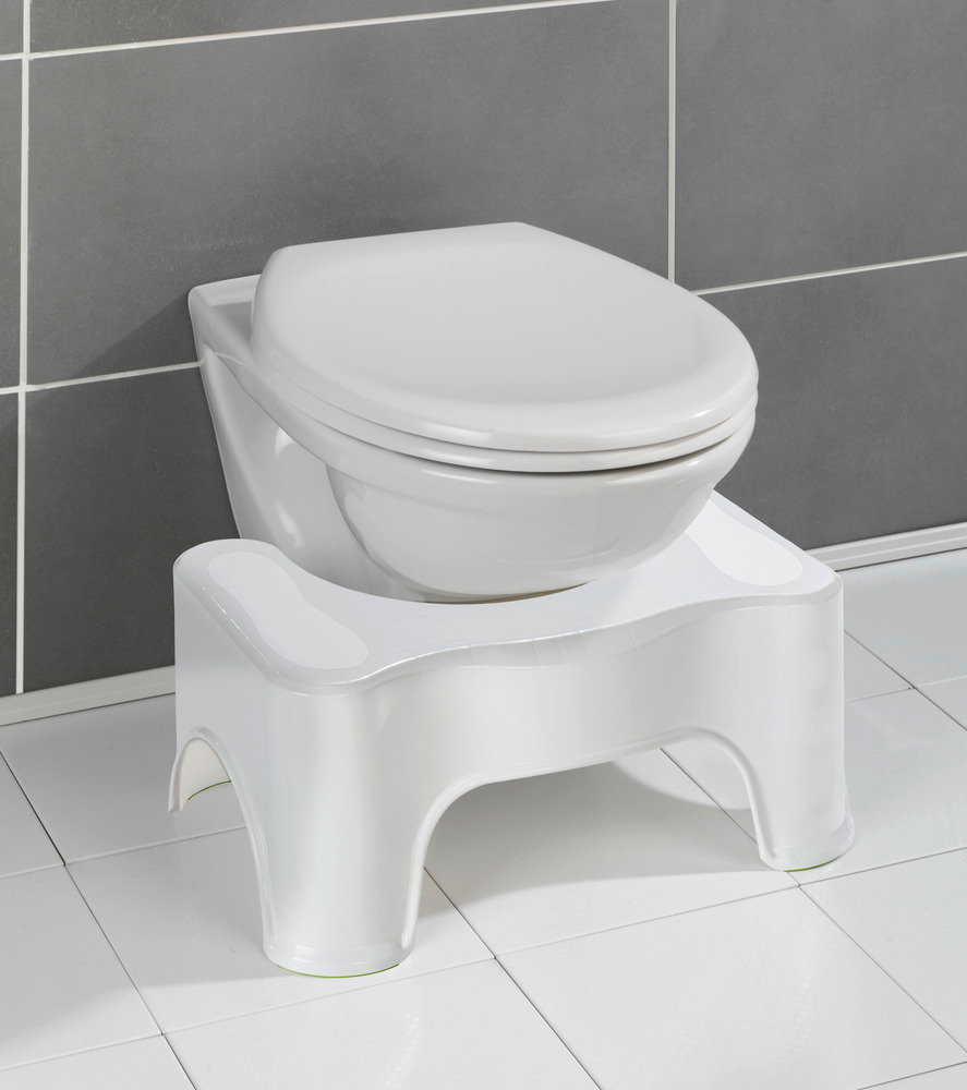 Tabouret pour toilette Secura  pour la position assise accroupie recommandée