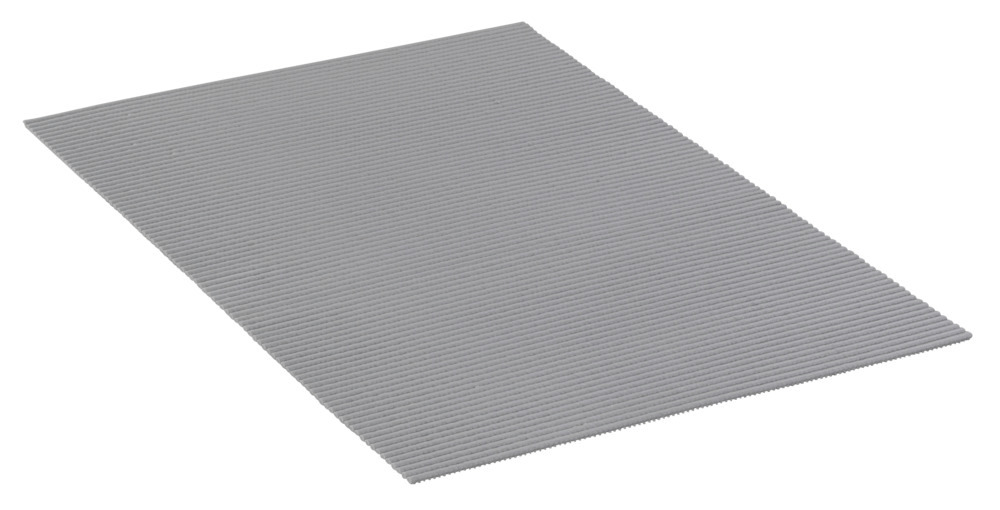 Tapis de bain en mousse souple, 50x80 cm, Uni gris  plastique antidérapant