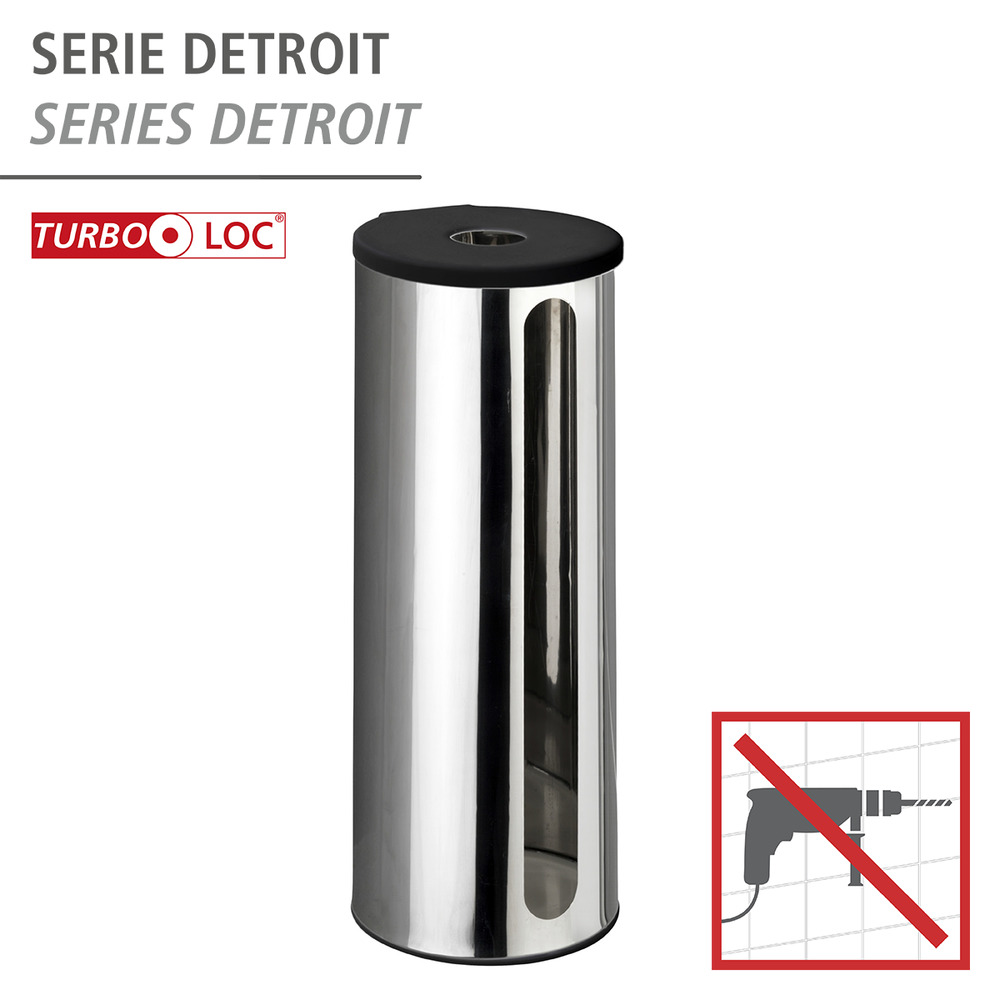 Turbo-Loc® stockeur papier WC Detroit  acier inox, fixer sans percer