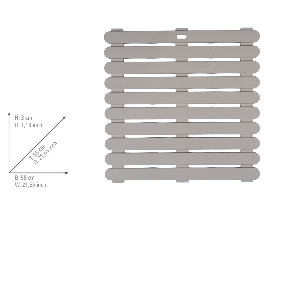 Grille de douche Indoor & Outdoor Beige  en plastique solide