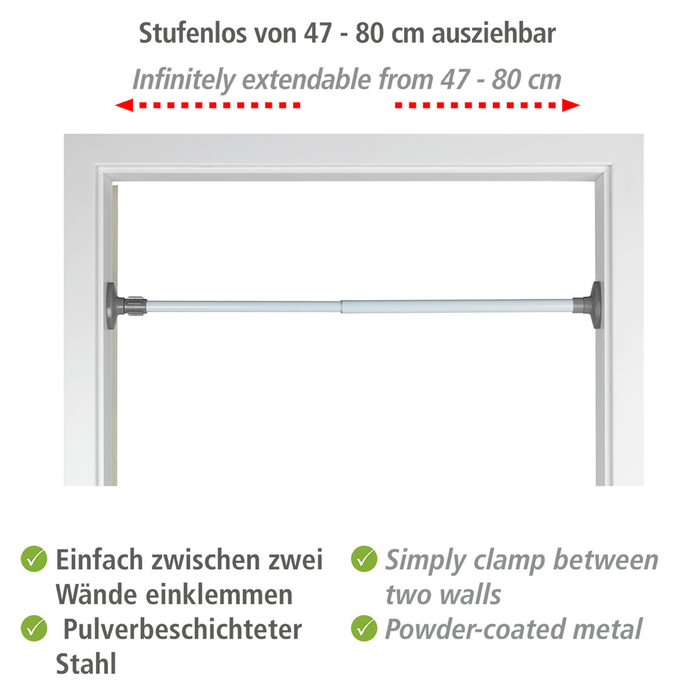 Barre télescopique Herkules  47-80 cm, étagère