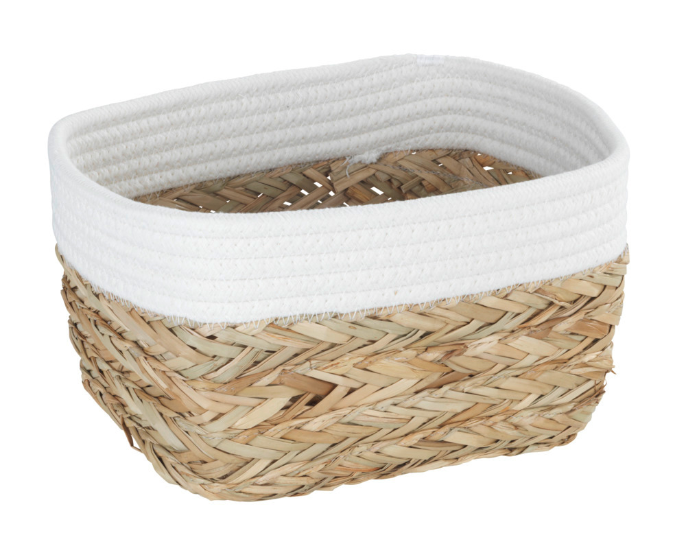 Panier de rangement Rika M, blanc  Corbeille de bain 