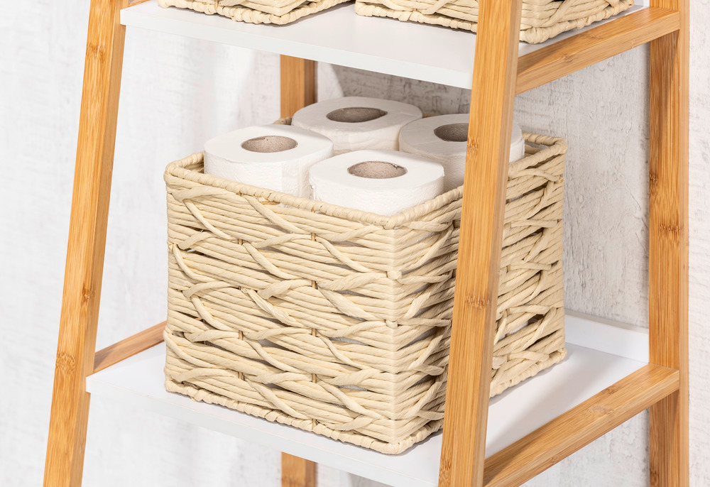 Boîte de rangement Vabriano Beige  en papier tressé de qualité supérieure