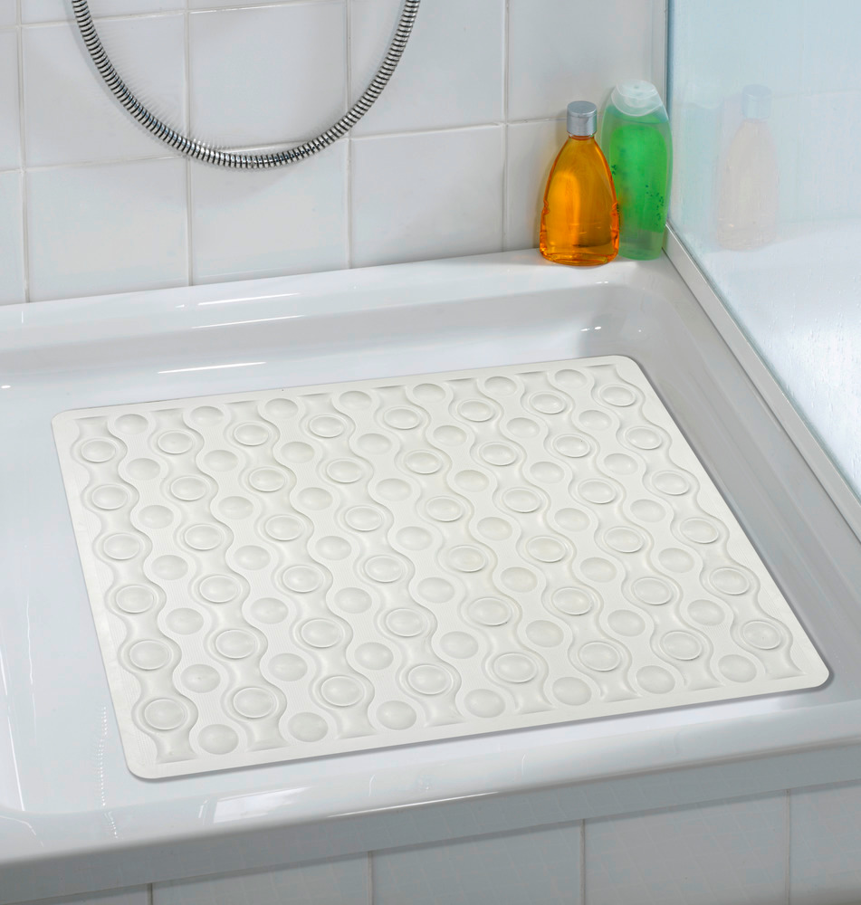 Tapis de douche Rocha blanc  54 x 52 cm