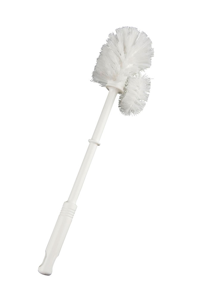 Brosse de rechange avec brosse pour rebords et manche blanc  