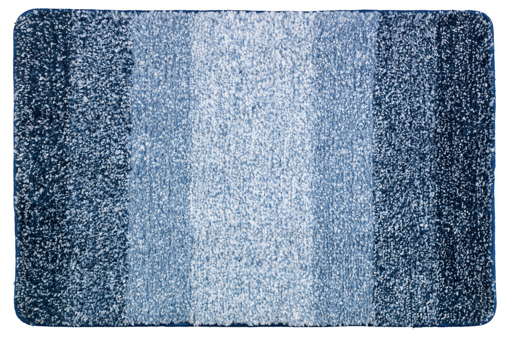 Tapis de bain Luso bleu  microfibre, 60 x 90 cm