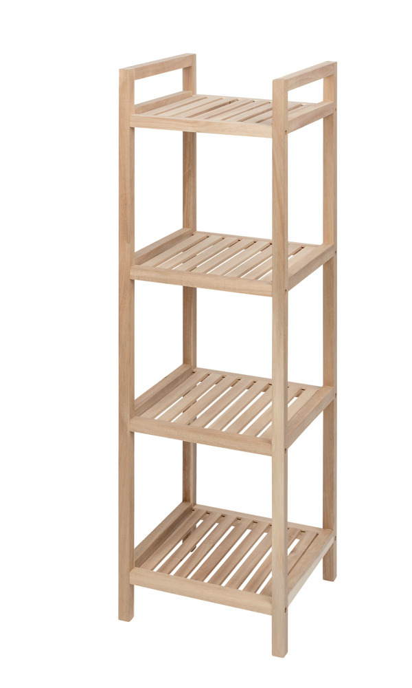 Etagère à poser 4 niveaux, bois FSC, Acina, 35x110x35 cm  Etagere 4 niveauxbois d'acacia