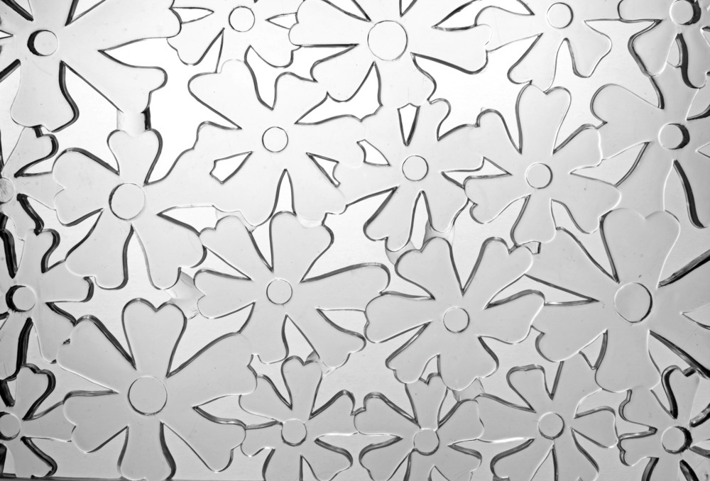 Panier universel petit Fleurs transparent  plastique