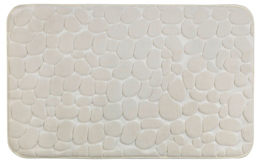 Tapis de bain Memory Foam Pebbles beige  polyester, 50 x 80 cm