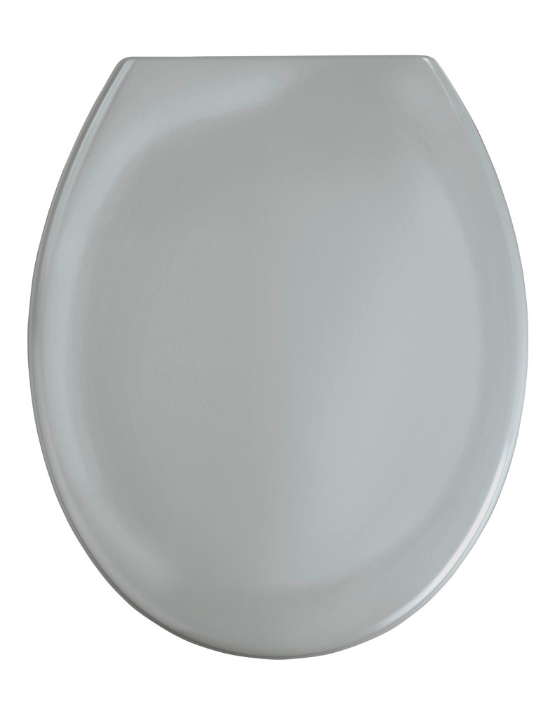 Abattant WC Premium Ottana Light gris Easy-Close  abaissement automatique, fixation Fix-Clip hygiénique en acier inox, antibactérien