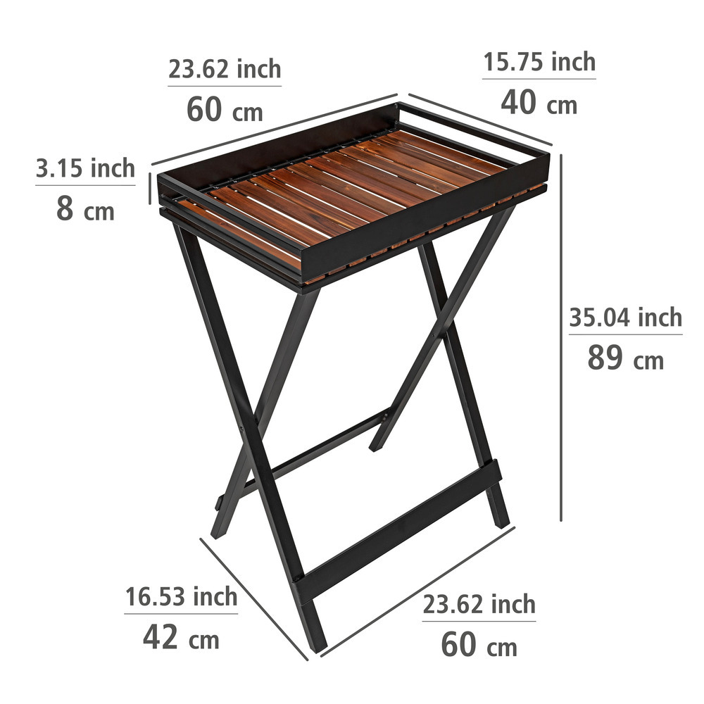 Table d'appoint avec plateau Taba  Bois d'acacia certifié FSC®