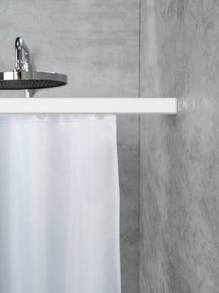 Barre de douche télescopique Era, Tringle de douche, fixation sans perçage, Blanc, 75-125 cm  Tringle de douche