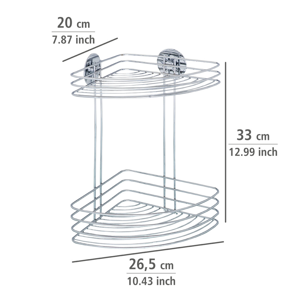 Turbo-Loc® étagère d'angle à 2 niveaux  fixer sans percer