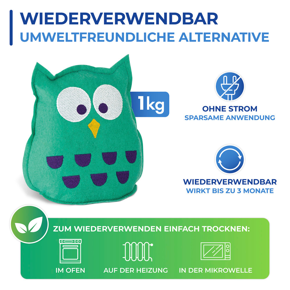 Absorbeur-humidivore Chouette  set de 2