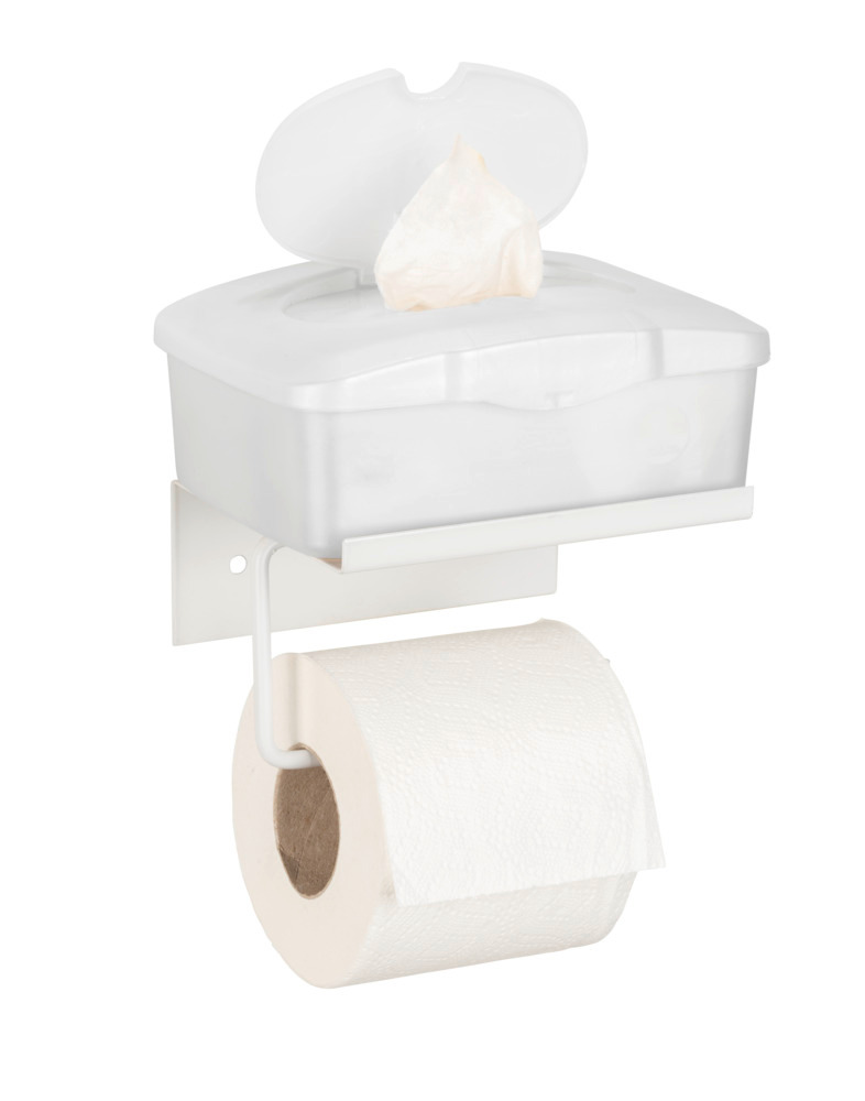 Distributeur de papier toilette Desulo blanc  avec tablette